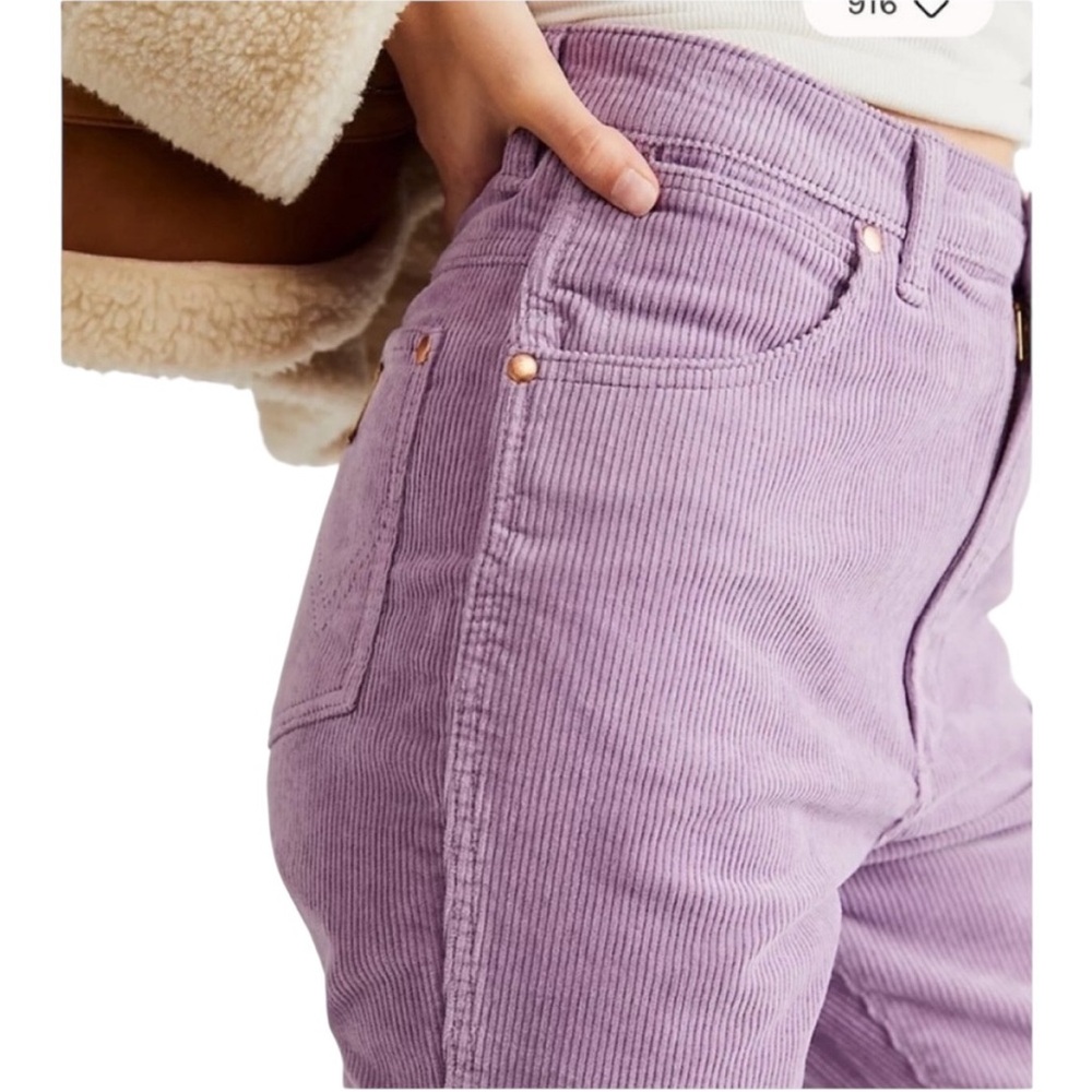 Wrangler Westward 626 high rise bootcut lilac purple corduroy pants boho cowgirl - Picture 3 of 14